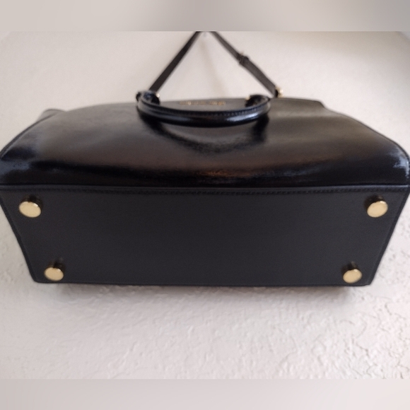 Michael Kors Selma Satchel Patent Leather Black Crossbody Bag - Picture 3 of 12